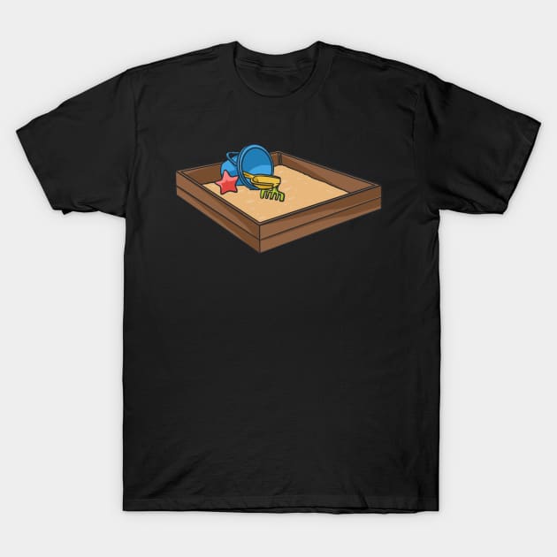 Sandbox And Toys Sandpit Sand T-Shirt by fromherotozero